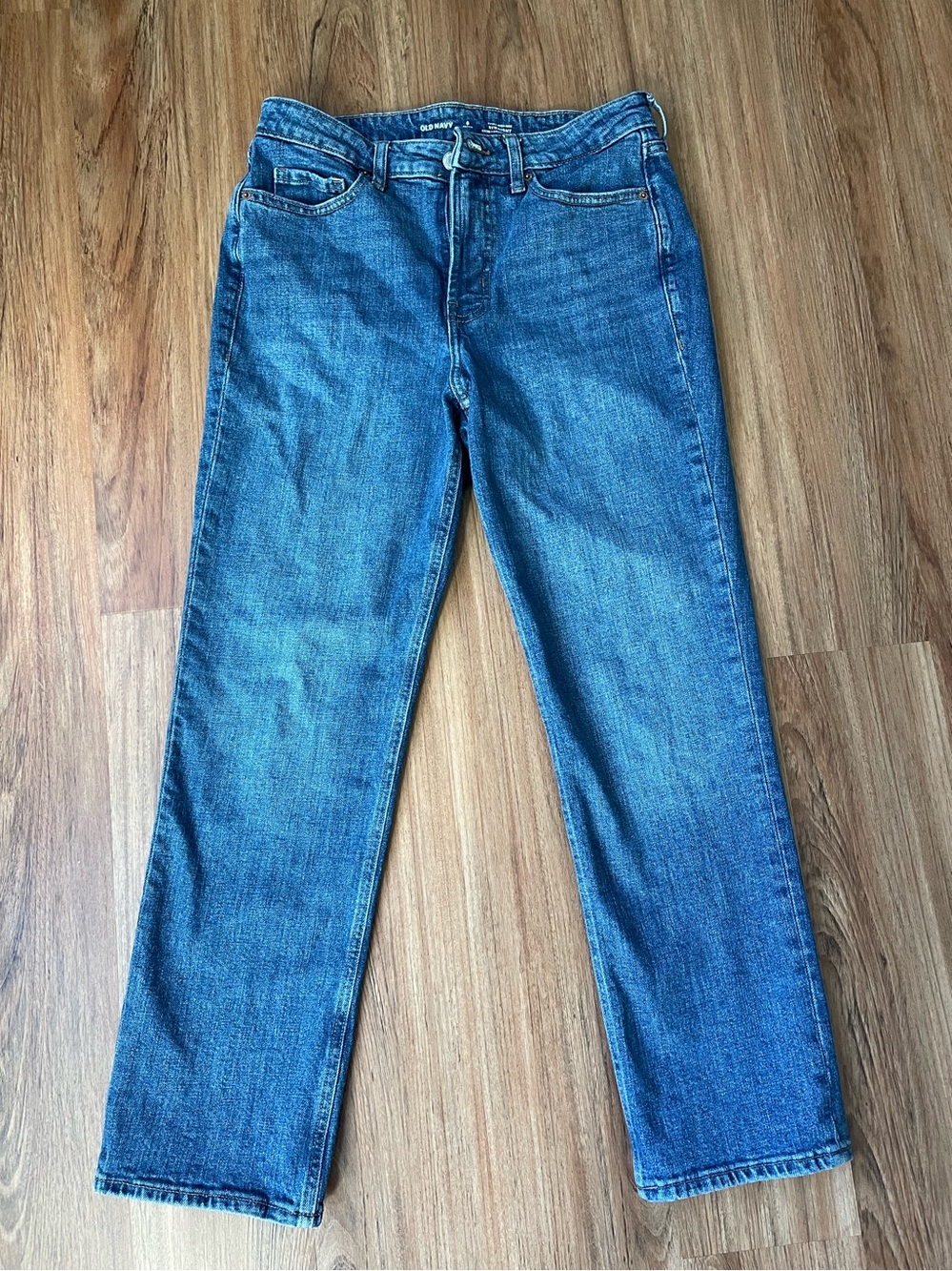 Ladies Old Navy Jeans Extra High Rose Straight Leg